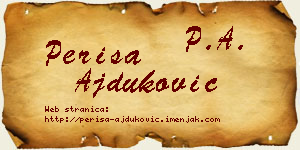 Periša Ajduković vizit kartica